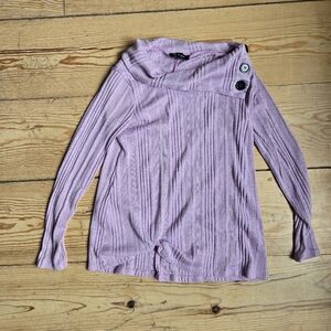 Lilly Morgan Pink Ribbed Cowl Neck Sweater M/M